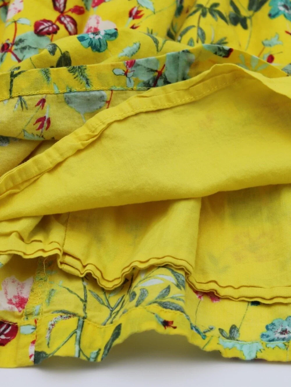 GapKids Girls Yellow Floral Flutter Sleeve Dress Size L (10)